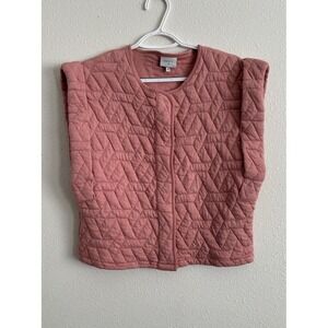 DANTE 6 TERREY QUILTED‎ WAISTCOAT VEST POWDER ROSE SIZE 4